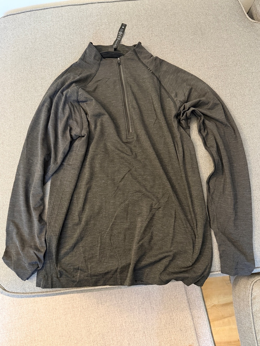 lululemon athletica Men's Long-Sleeve Half-Zip Pullover - Charcoal Gray